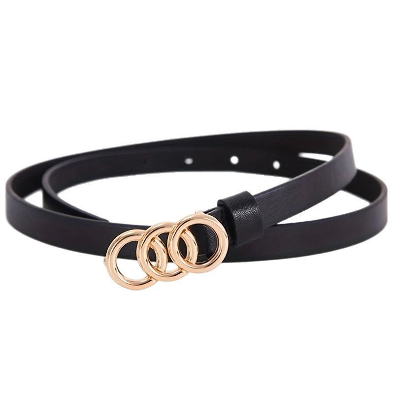 Women's Stylish Retro Minimalism 3-ring Thin Belt - Image 5