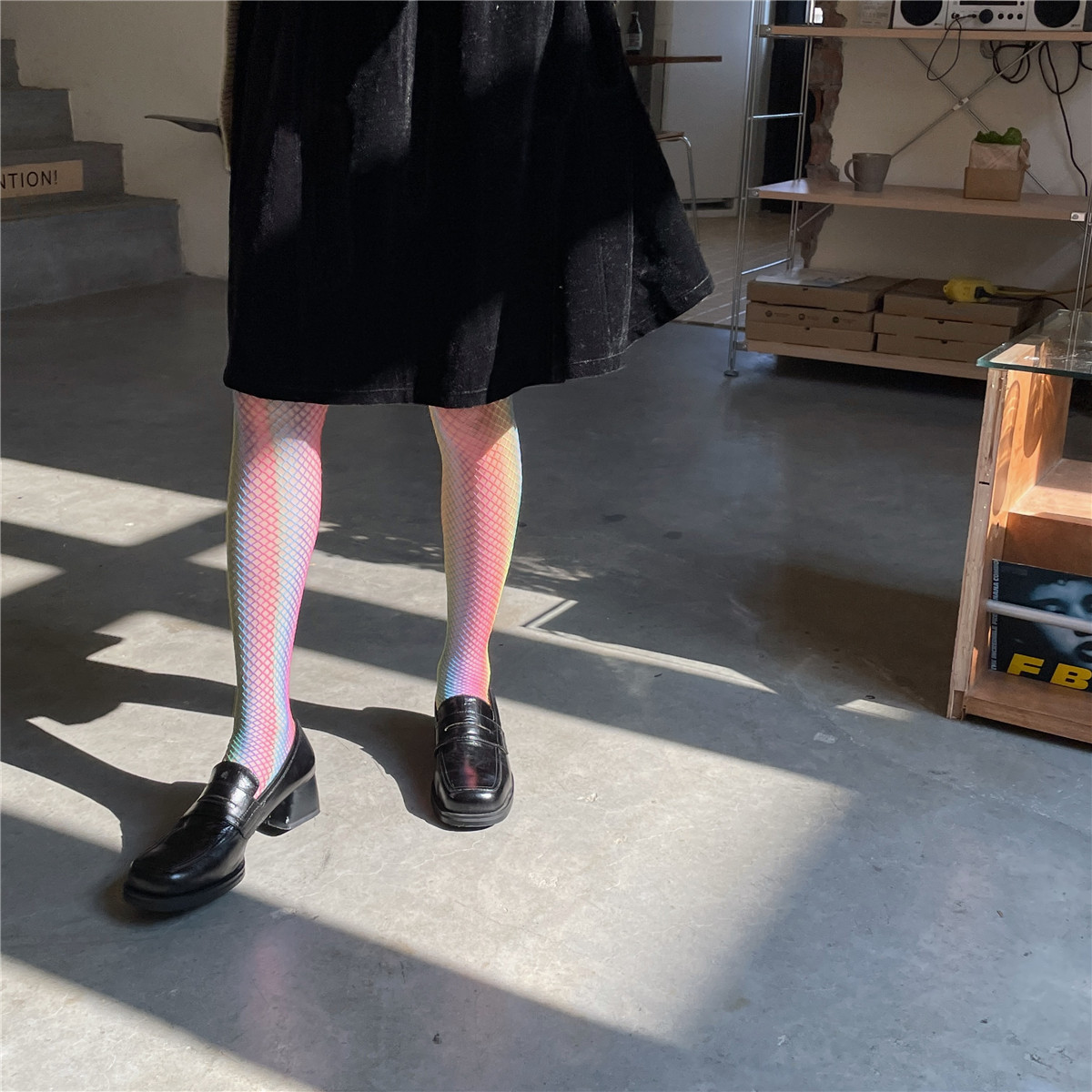 Thigh Mesh Stockings Color Women's Socks - Image 3