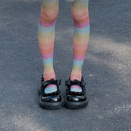 Thigh Mesh Stockings Color Women's Socks - Image 6