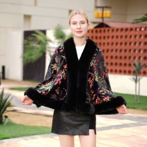 Black Wedding Elegant Sequined Air-conditioned Room Knitted Shawl