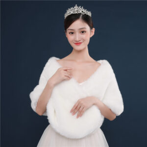 Warm Imitation Fur Thick White Fur Shawl Autumn And Winter New