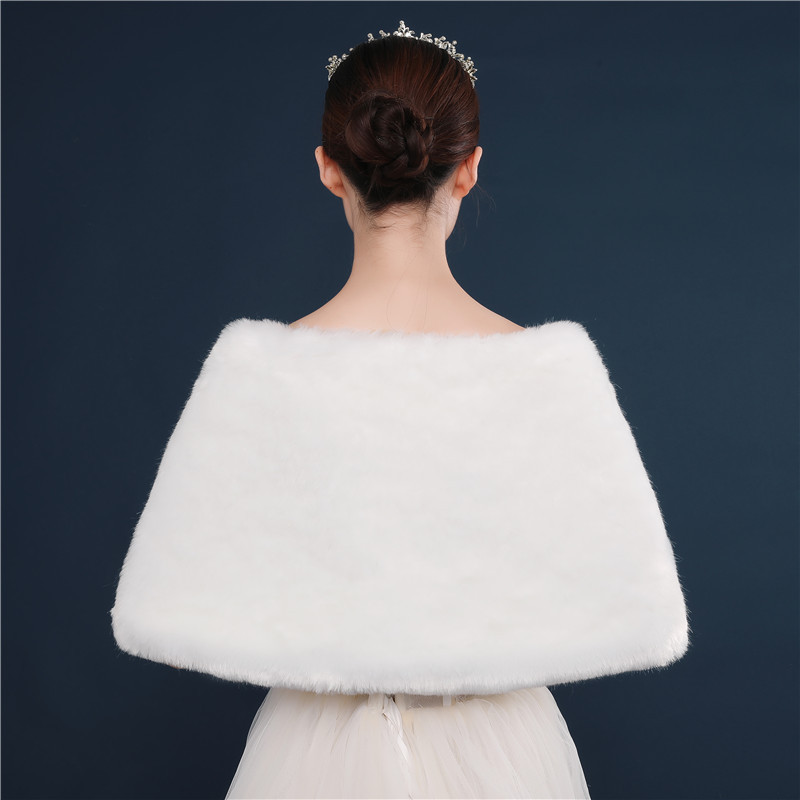Warm Imitation Fur Thick White Fur Shawl Autumn And Winter New - Image 4