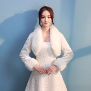 New Autumn And Winter Warm Fur Collar Cardigan Imitation Fur Dress Fur Shawl