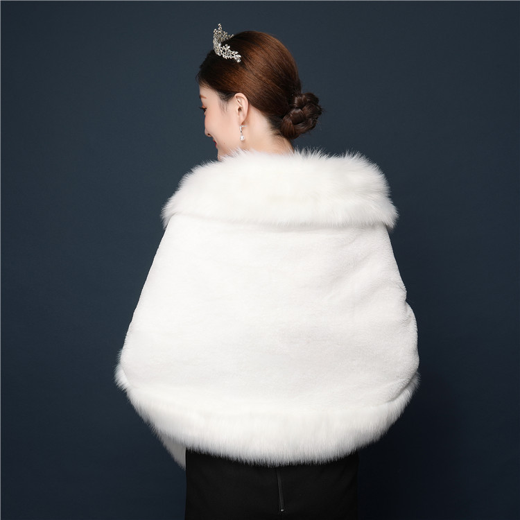 Thickened Plus-sized Fur Warm Scarf Coat Shawl - Image 4