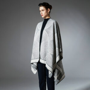 New Women's Jacquard Geometric Wool Shawl