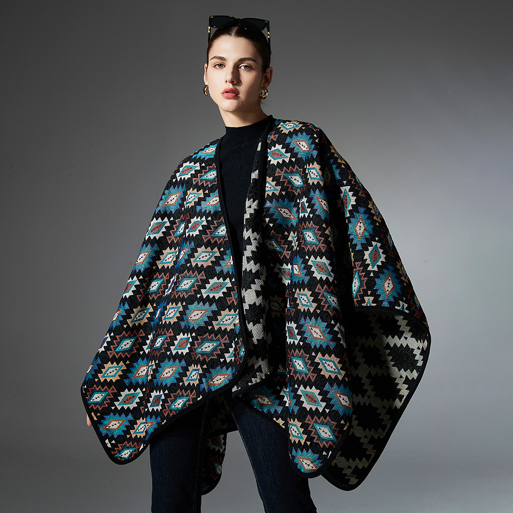 New European And American Spring, Autumn And Winter Ethnic Style Shawl - Image 2