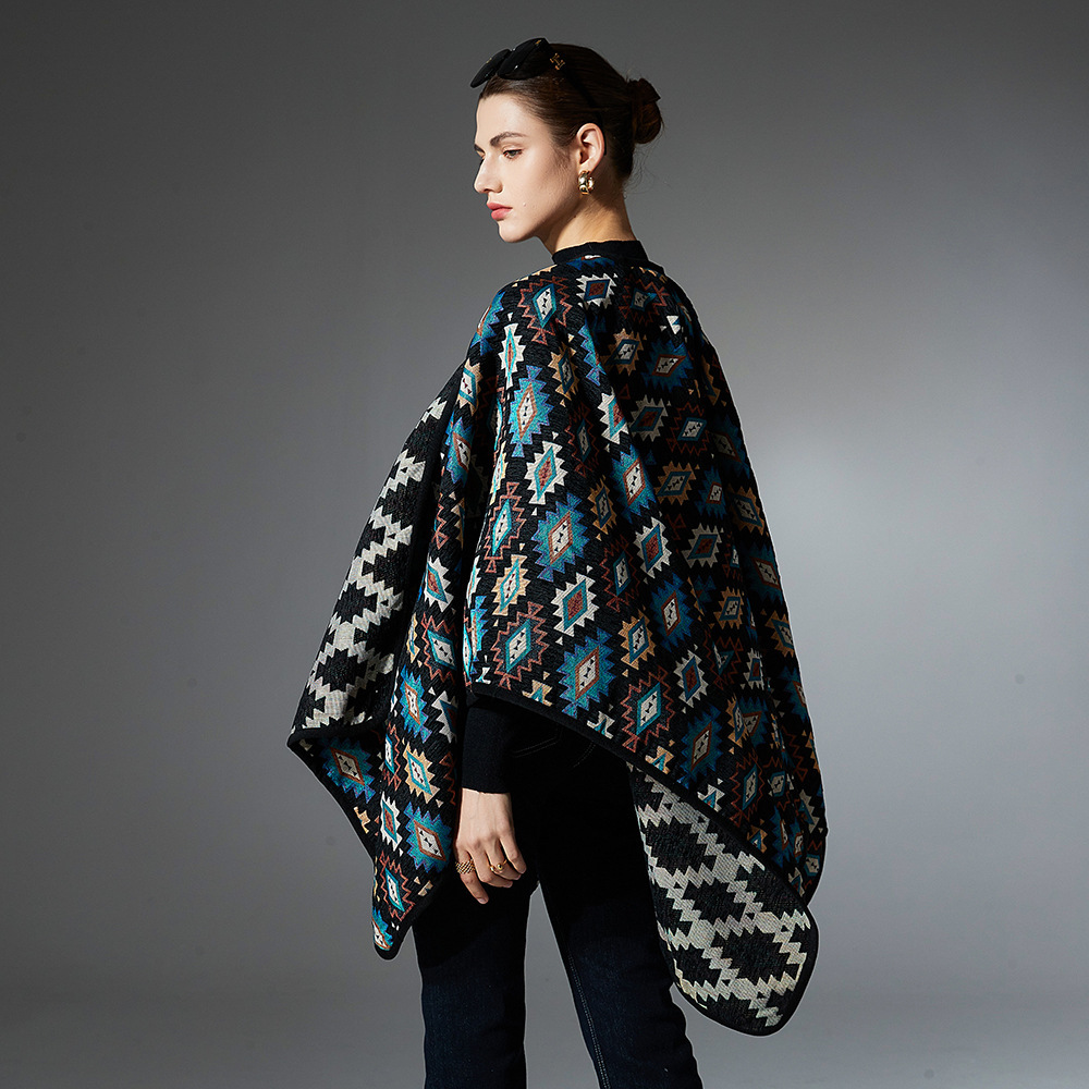 New European And American Spring, Autumn And Winter Ethnic Style Shawl - Image 3