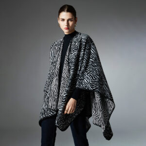 New Mid-length Warm Winter Zebra Shawl