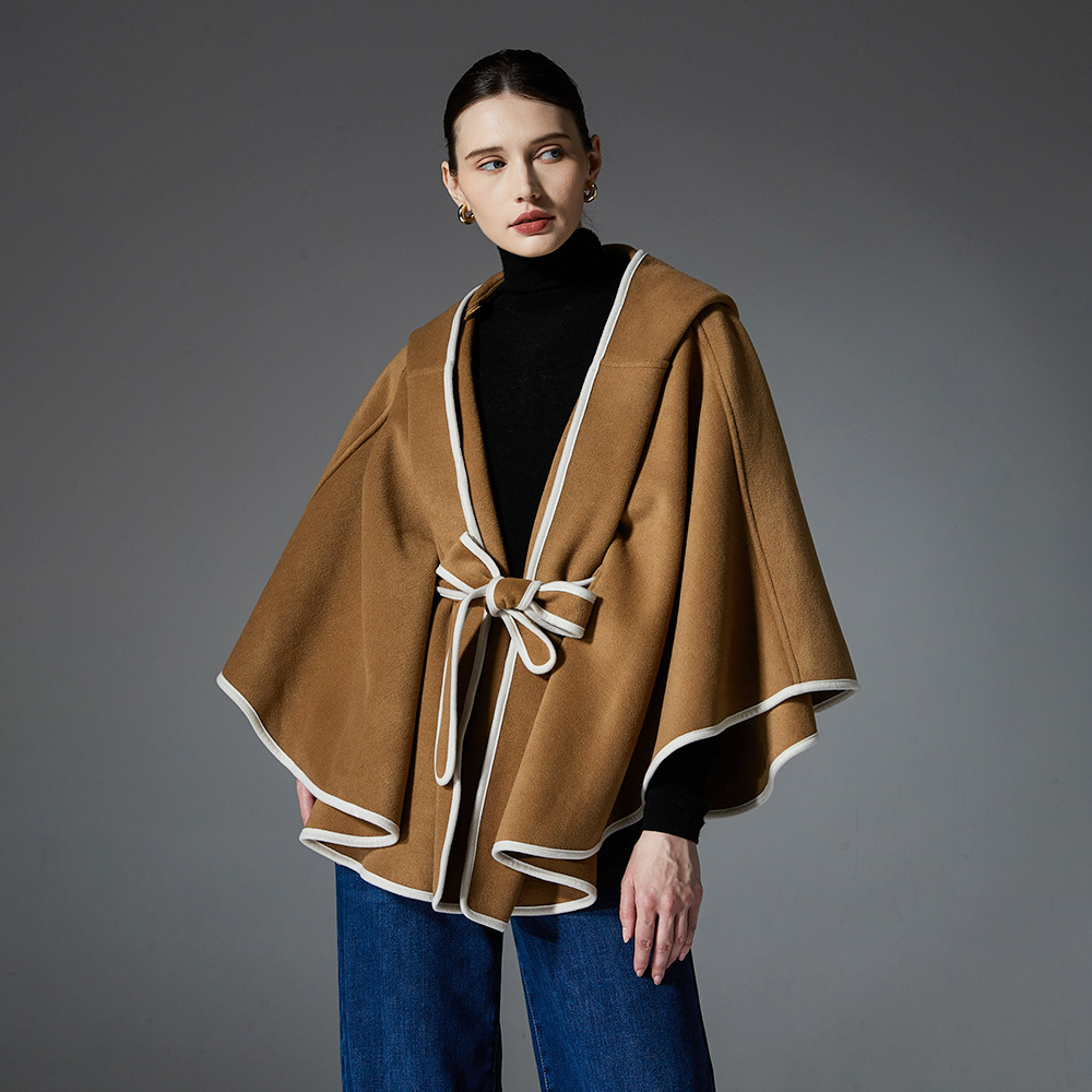 Belt Boud Edage Belt Cap Double-sided Solid Color Cape Hooded