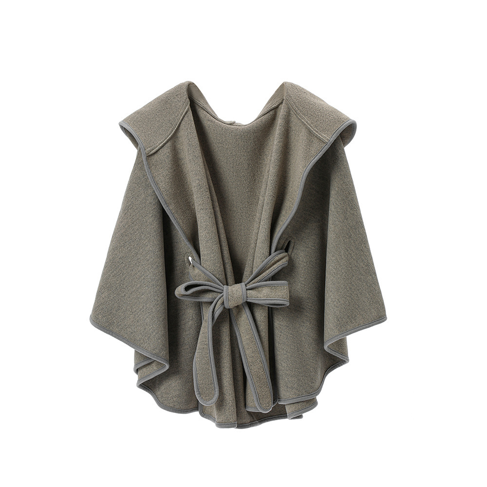 Belt Boud Edage Belt Cap Double-sided Solid Color Cape Hooded - Image 5