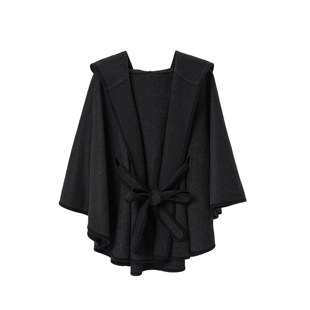 Belt Boud Edage Belt Cap Double-sided Solid Color Cape Hooded - Image 6