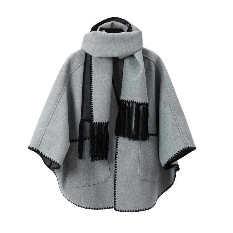 High-end Autumn And Winter Camel Pocket Shawl Scarf - Image 6