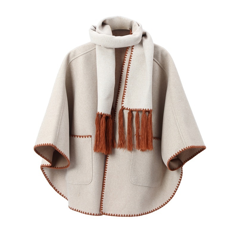 High-end Autumn And Winter Camel Pocket Shawl Scarf - Image 7