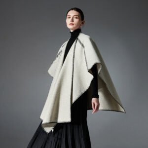 New Double-faced Woolen Goods Lock Edge Solid Color Shawl