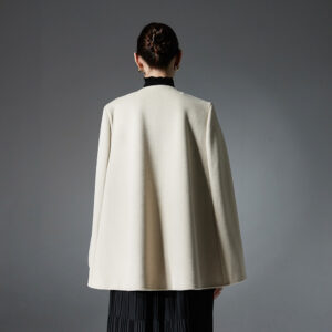 Double-faced Woolen Goods Classic Style Solid Color Sleevelessd Tippet Shoulder