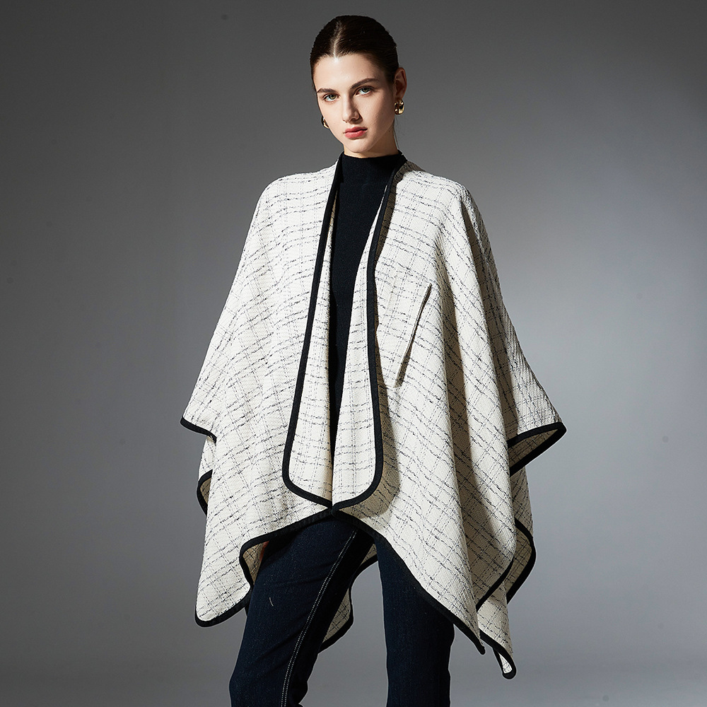 Autumn And Winter Pairs Of Beige Buckle Shawl - Image 2