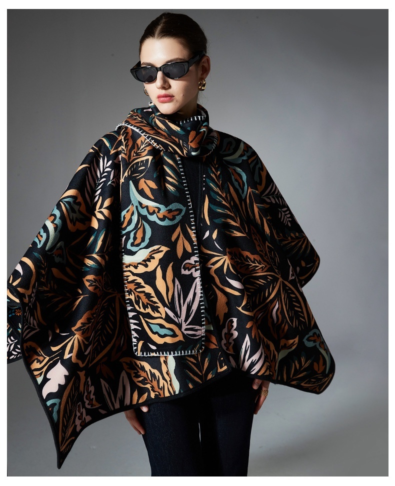 Paisley Double-sided Cross Shawl Scarf Suit - Image 2