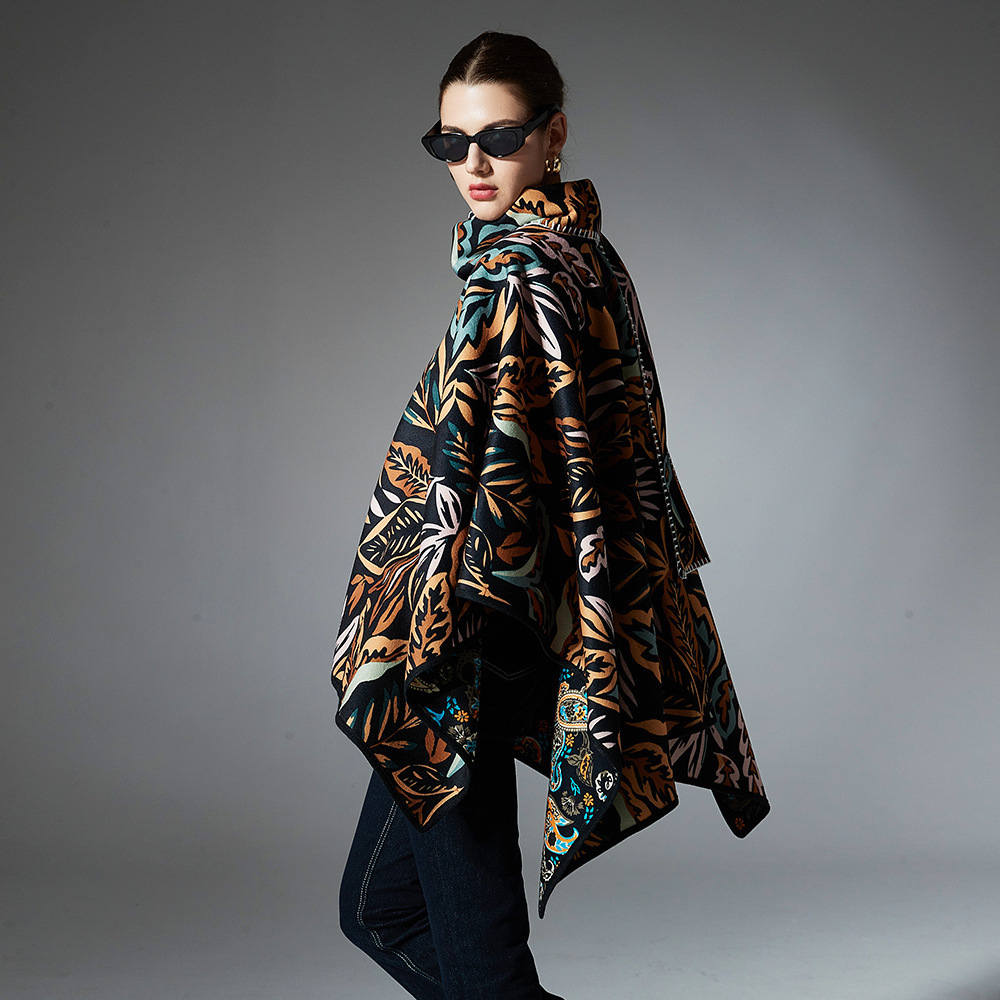 Paisley Double-sided Cross Shawl Scarf Suit - Image 3