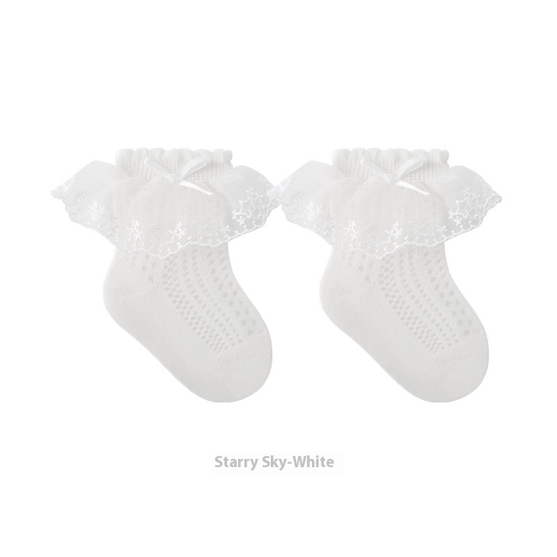 Baby Bow Princess Lace Mid-calf Socks - Image 4