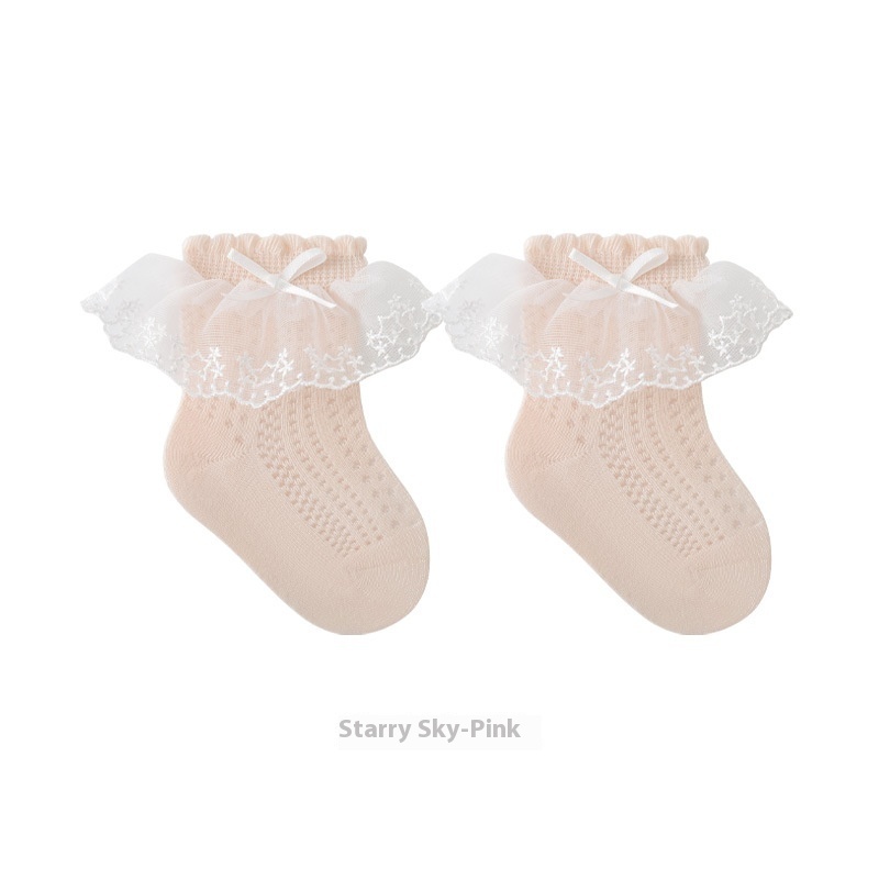 Baby Bow Princess Lace Mid-calf Socks - Image 5