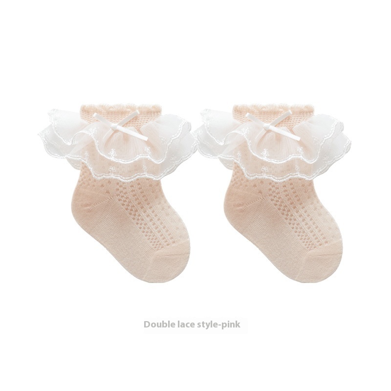 Baby Bow Princess Lace Mid-calf Socks - Image 8