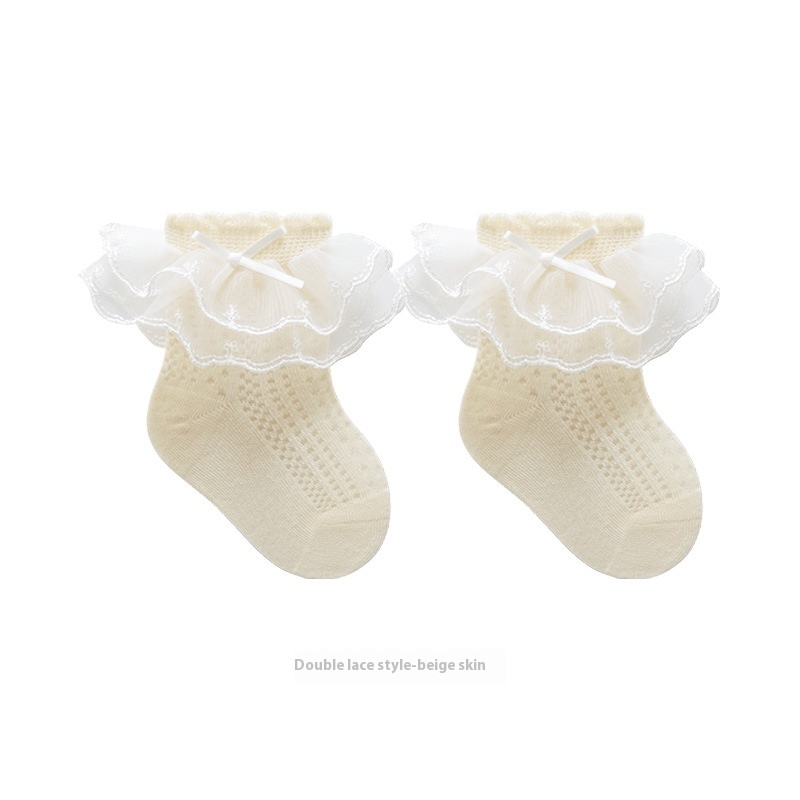 Baby Bow Princess Lace Mid-calf Socks - Image 9