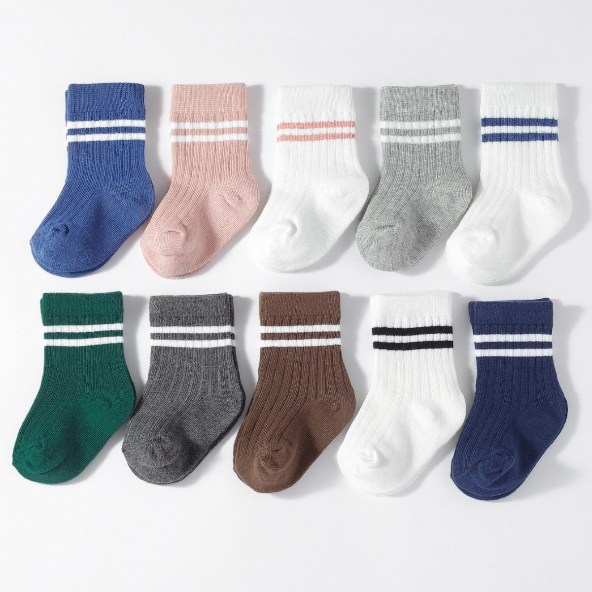 College Style Boys And Girls Middle Tube Cotton Socks 5 Pairs - Image 5
