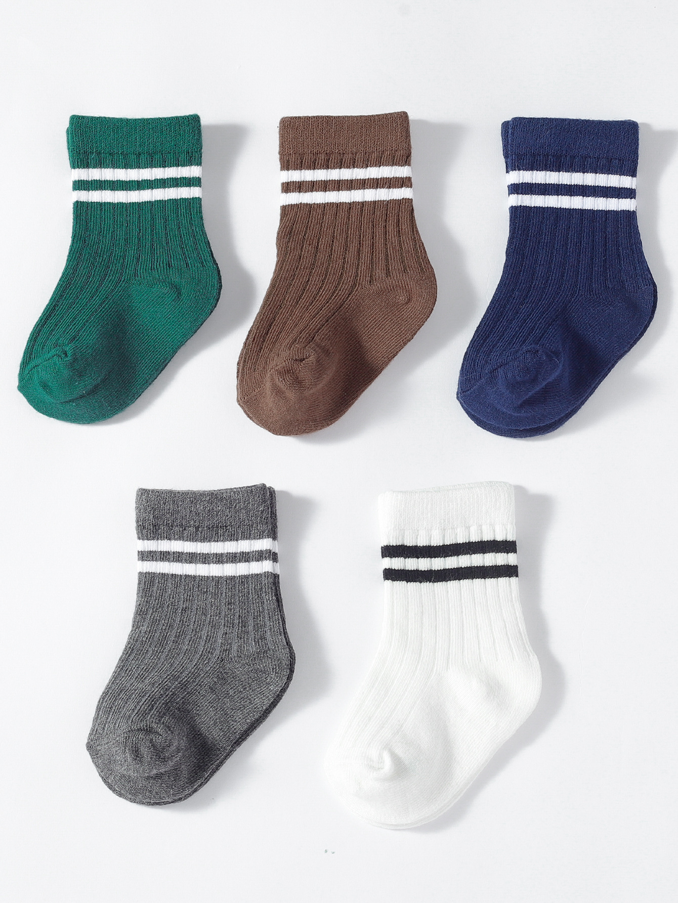 College Style Boys And Girls Middle Tube Cotton Socks 5 Pairs - Image 6