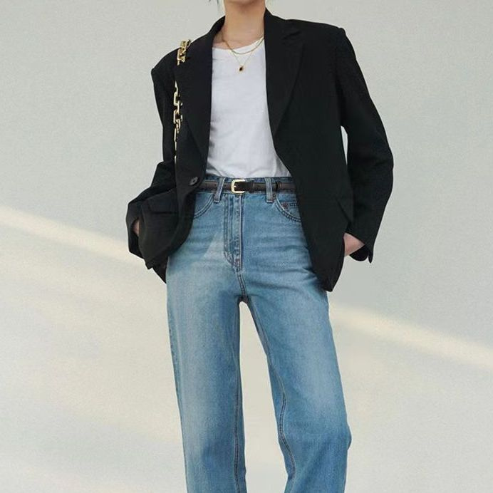 Women's Fashionable All-match Summer And Autumn Jeans Short Skirt Belt - Image 5