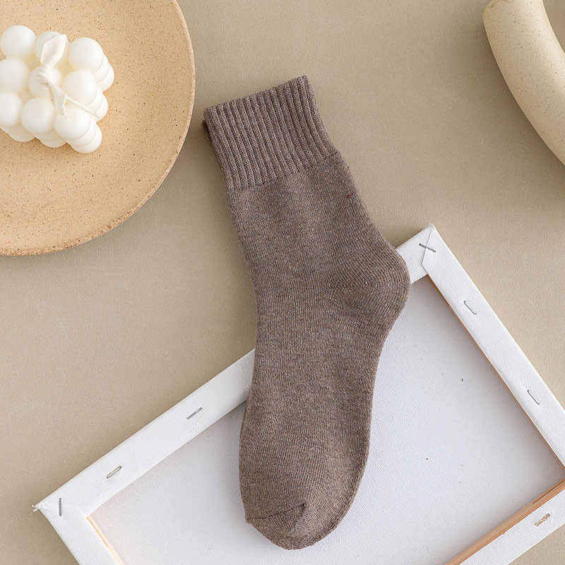 Autumn And Winter Thickening Men's Socks Terry Middle Tube Napping Winter Warm - Image 6
