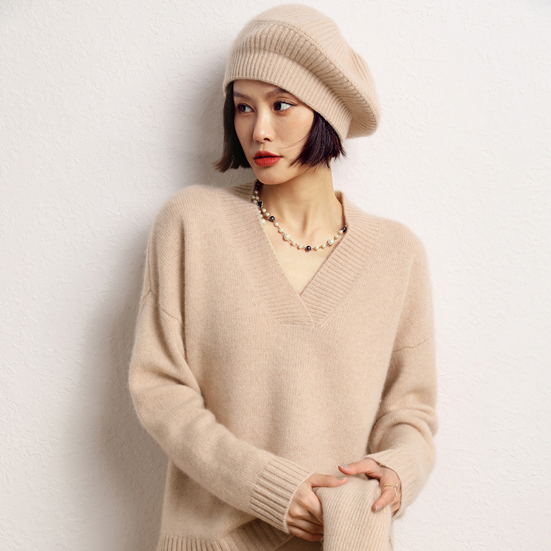 Cashmere Knitted Loose Versatile Women's Beret - Image 2