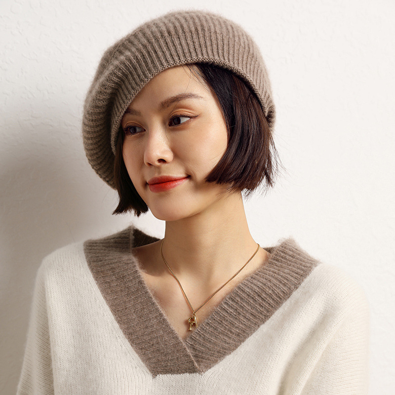 Cashmere Knitted Loose Versatile Women's Beret - Image 3