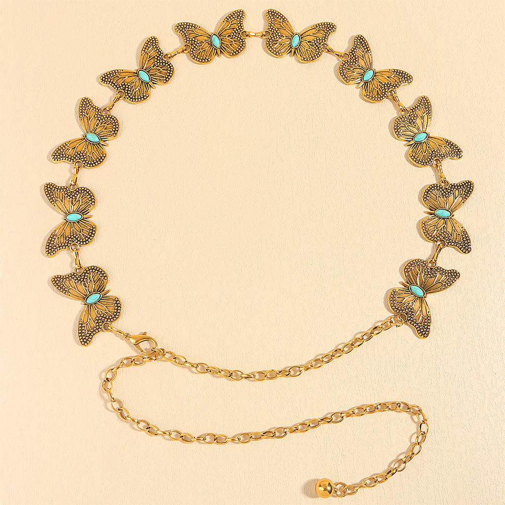 Metal Butterfly Shape Waist Simple Chain - Image 2