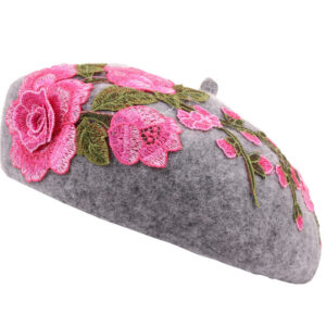 Ethnic Temperament Handmade Sticky Flower Beret