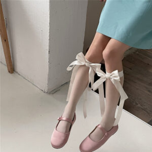 Bow Pearl Lolita Sweet Girl Stockings