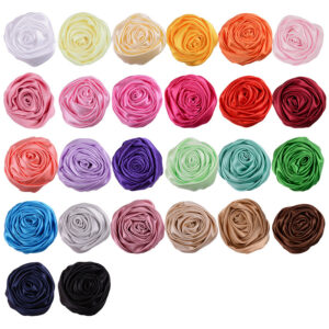 Rose Three-dimensional Bud Satin Fabric Flower Corsage Bridal Bouquet Ornament Accessories