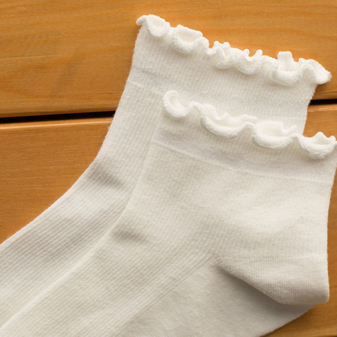 Wooden Ear Lace Children's College Style Cute Girl Socks - Image 2