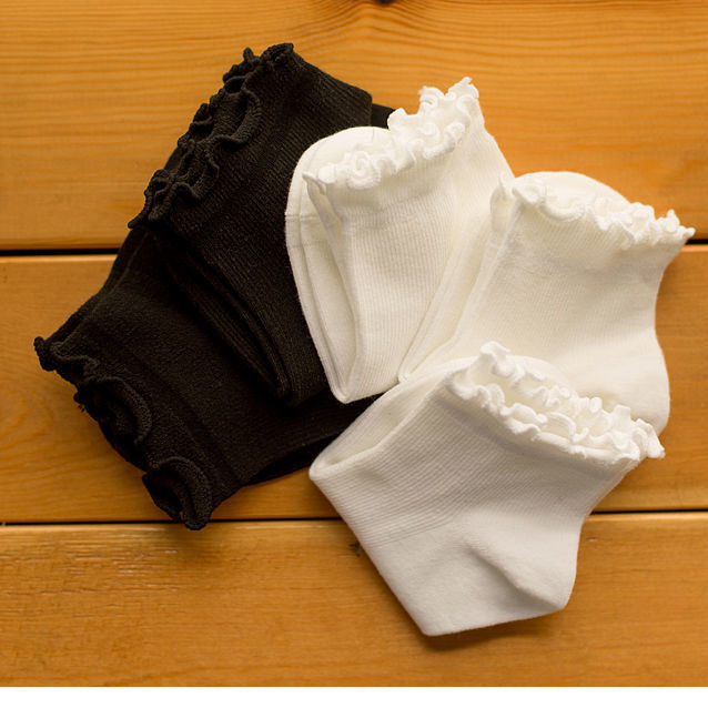 Wooden Ear Lace Children's College Style Cute Girl Socks - Image 3