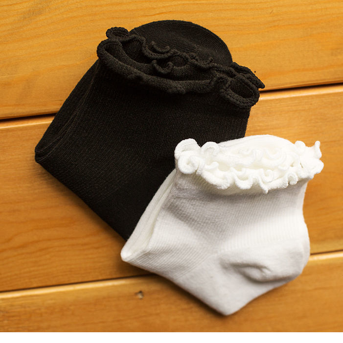 Wooden Ear Lace Children's College Style Cute Girl Socks - Image 4