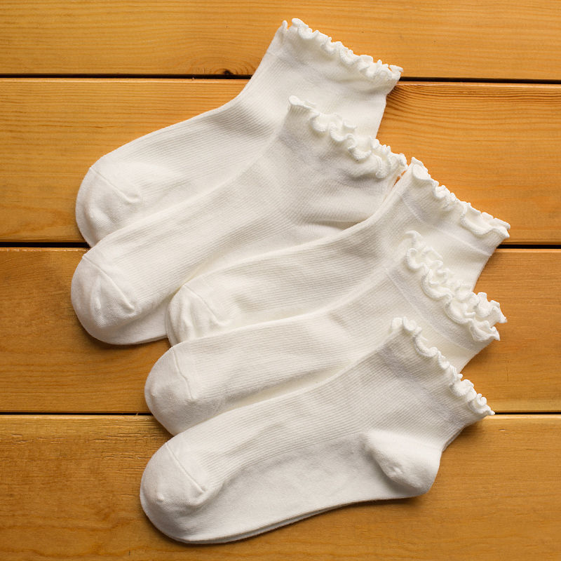Wooden Ear Lace Children's College Style Cute Girl Socks - Image 6