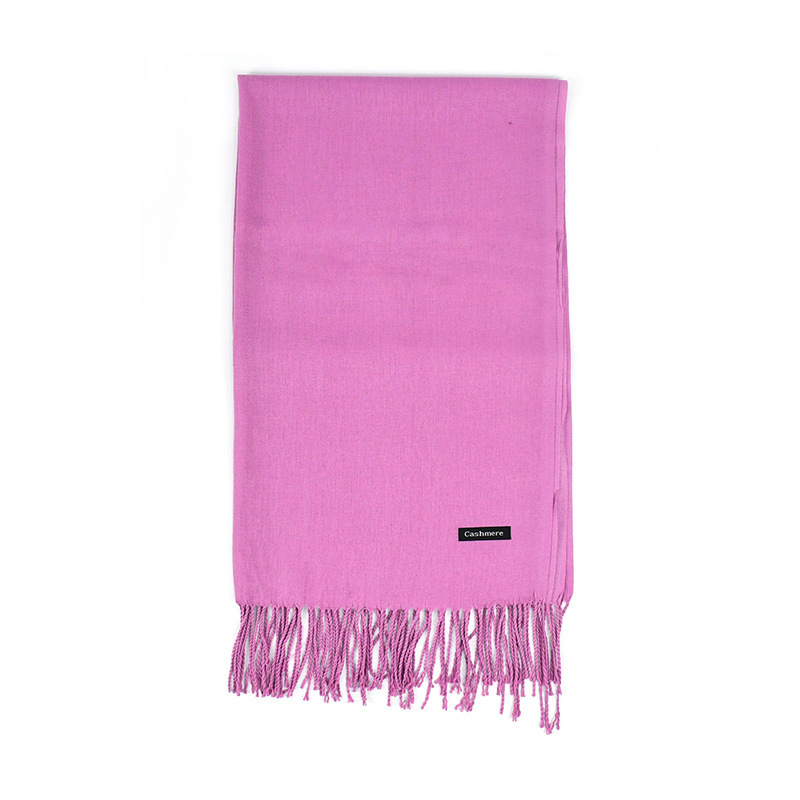 Women's Solid Color Scarf Tassel Scarf - Image 5