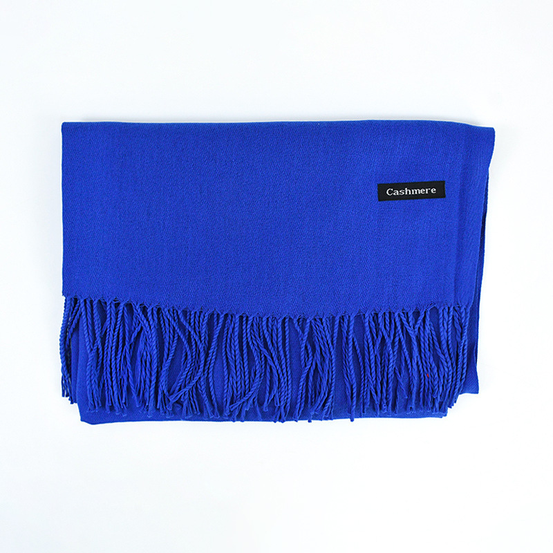 Women's Solid Color Scarf Tassel Scarf - Image 7