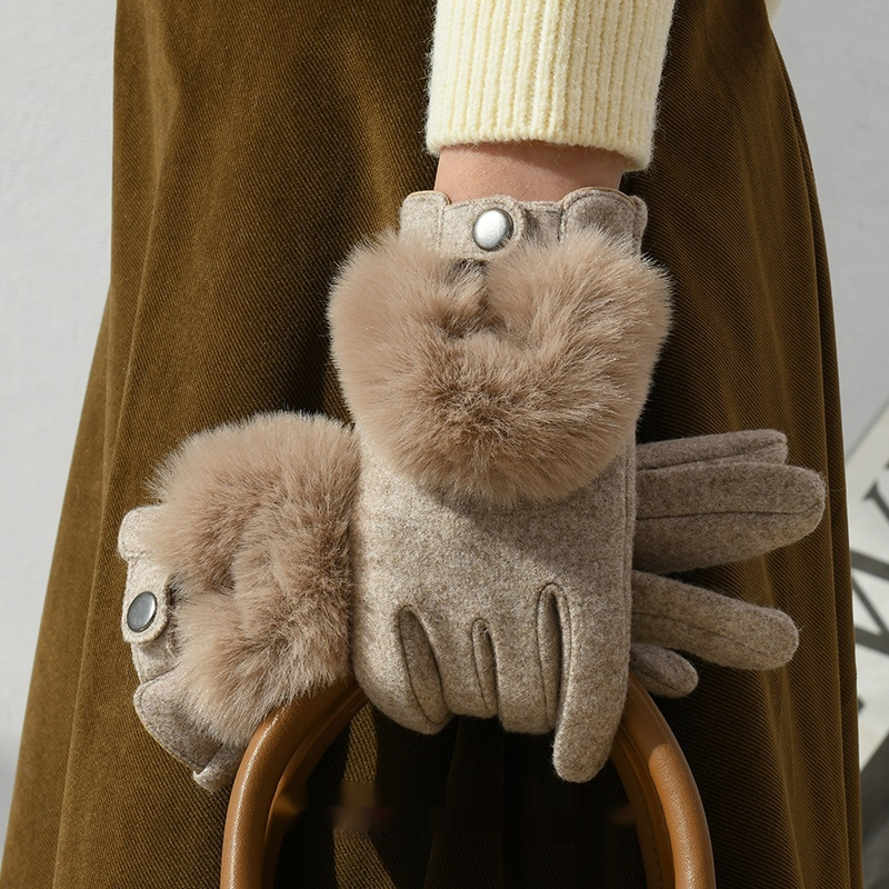 Winter New Cashmere Gloves For Women - Image 3