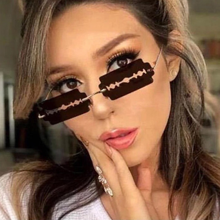 Trimming Sunglasses Women's Metal Rimless Sunglasses