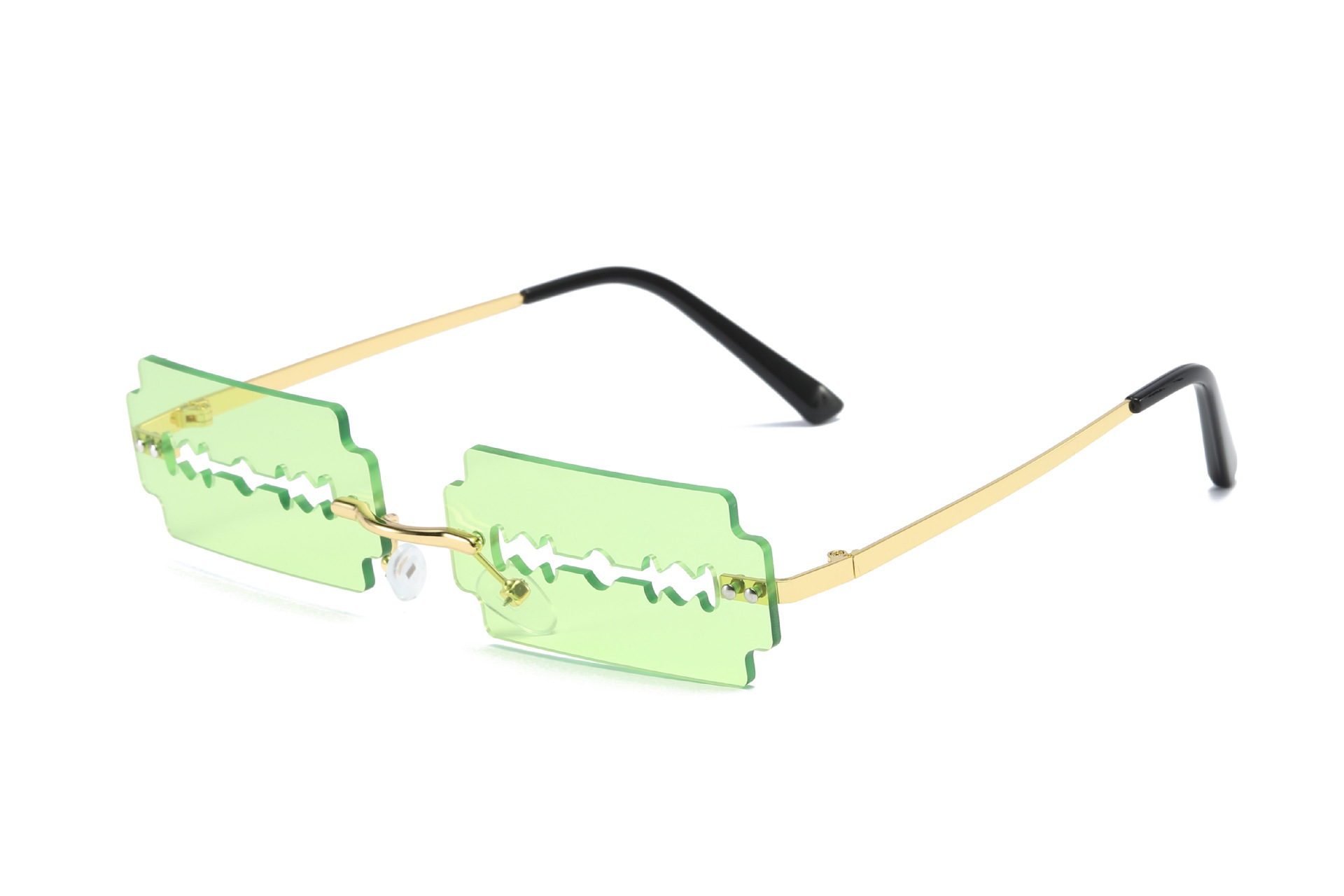 Trimming Sunglasses Women's Metal Rimless Sunglasses - Image 5