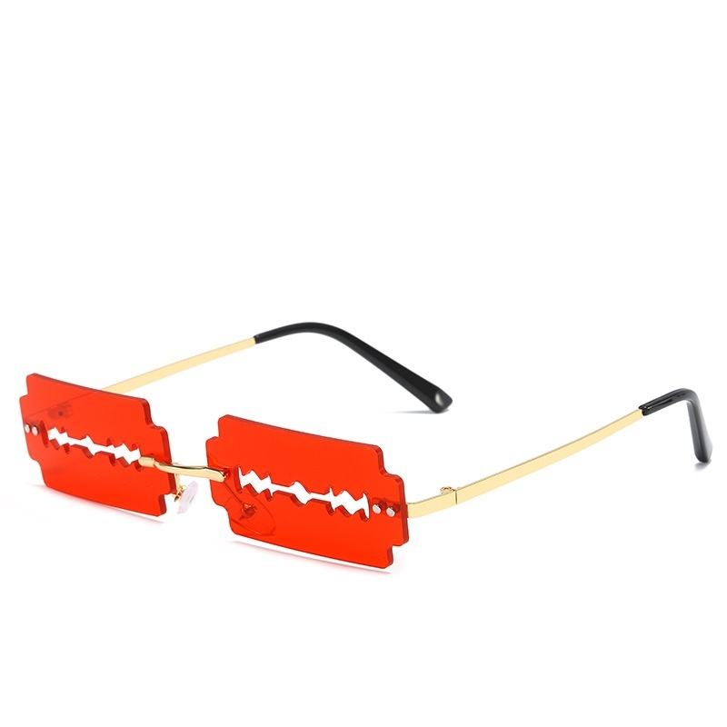 Trimming Sunglasses Women's Metal Rimless Sunglasses - Image 6