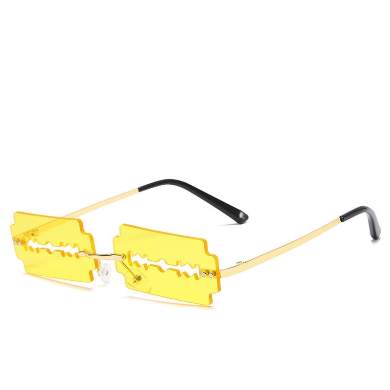 Trimming Sunglasses Women's Metal Rimless Sunglasses - Image 8