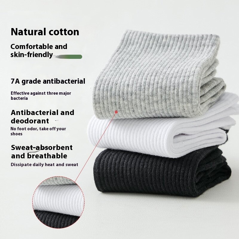 Men's Thin Knee-high Sweat Absorbing And Deodorant Antibacterial Socks - Image 2