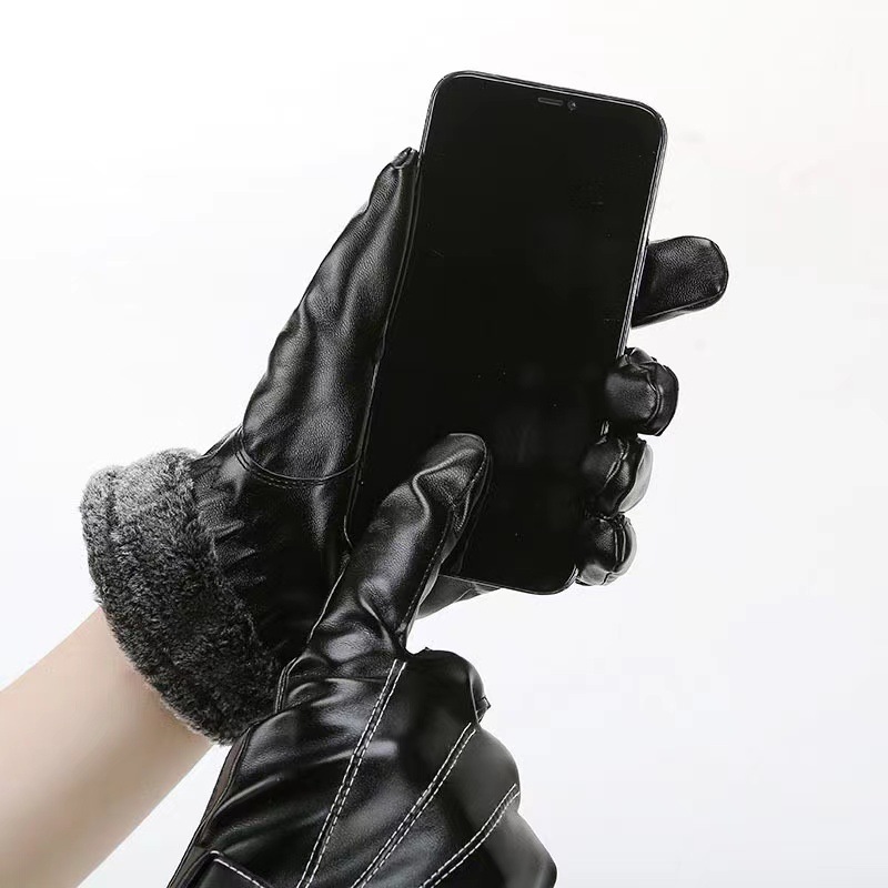 Winter Men's Fleece-lined Thick Windproof Gloves - Image 2