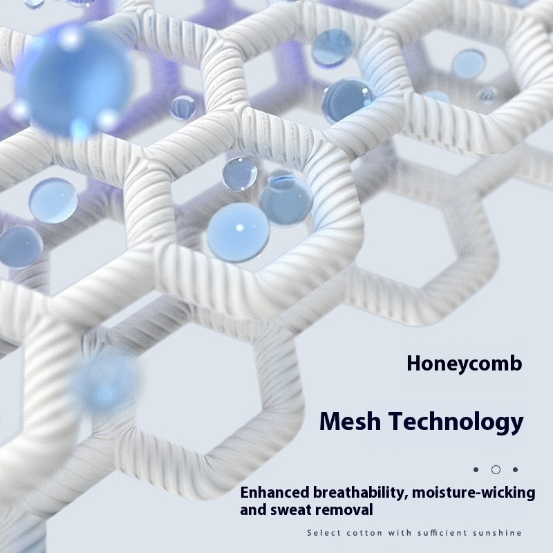 Mesh Breathable Solid Color Polyester Cotton Short Tube Massage Footbed Athletic Socks - Image 4